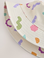 Cream/Pink/Green Bucket Printed Hat (3mths-16yrs) - Image 4 of 5