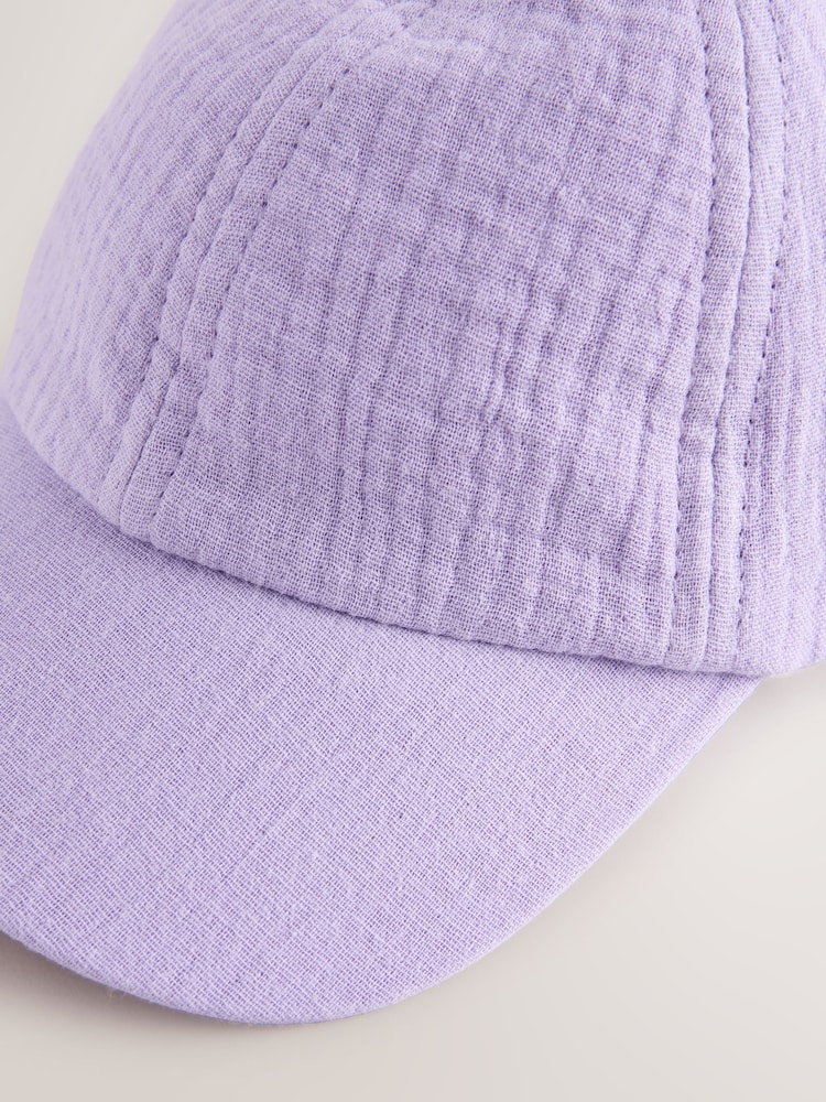 Purple 100% Cotton Bow Cap (3mths-10yrs) - Image 3 of 3