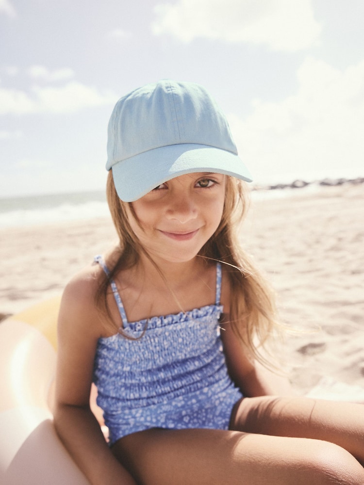 Blue Denim 100% Cotton Baseball Cap (1-16yrs) - Image 1 of 4 Blue Denim 100% Cotton Baseball Cap (1-16yrs) - Image 1 of 4