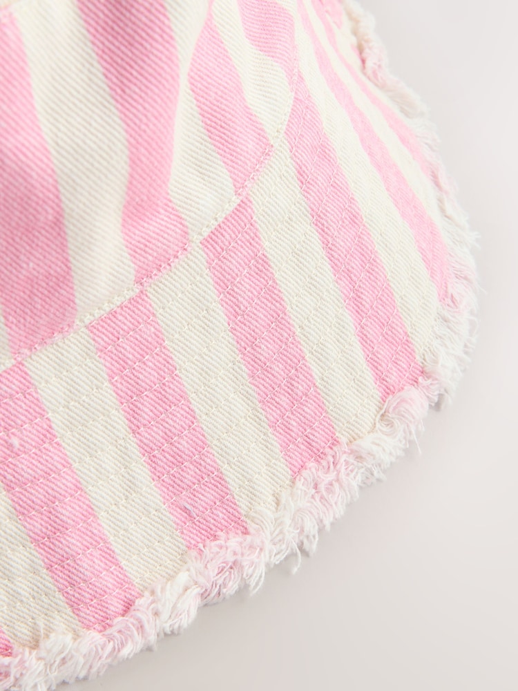 Pink/Cream Wash Bucket Hat (1-16yrs) - Image 3 of 3