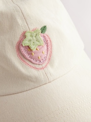 Cream Strawberry Baseball Cap (1-13yrs) - Image 2 of 3