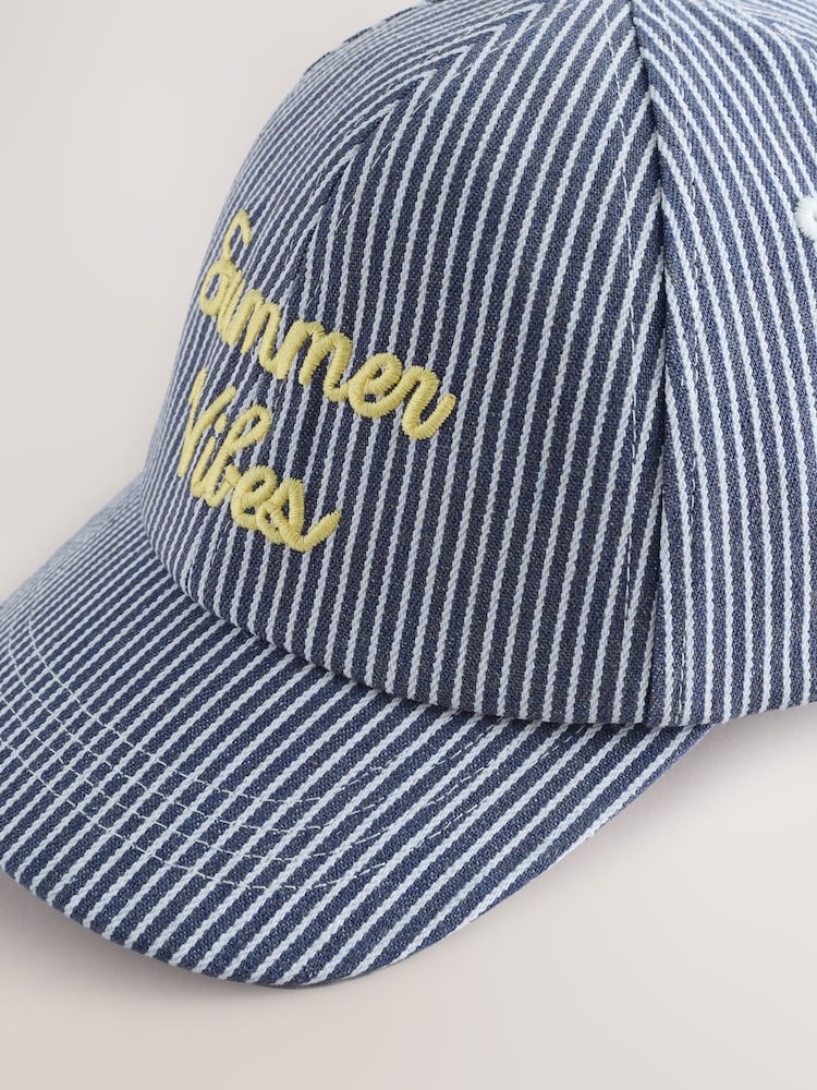 Blue Slogan Baseball Cap (1-16yrs) - Image 2 of 3 Blue Slogan Baseball Cap (1-16yrs) - Image 2 of 3