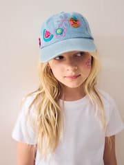 Blue/Orange 100% Cotton Denim Baseball Cap (3mths-16yrs) - Image 2 of 6