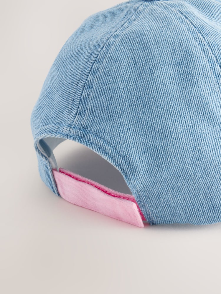 Blue/Orange 100% Cotton Denim Baseball Cap (3mths-16yrs) - Image 6 of 6