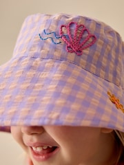 Lilac Purple Bucket Printed Hat (3mths-13yrs) - Image 2 of 9