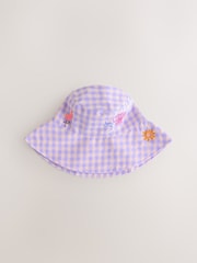 Lilac Purple Bucket Printed Hat (3mths-13yrs) - Image 3 of 9