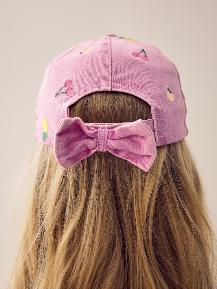 Pink 100% Cotton Denim Baseball Cap (3mths-16yrs) - Image 2 of 5