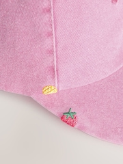 Pink 100% Cotton Denim Baseball Cap (3mths-16yrs) - Image 4 of 5