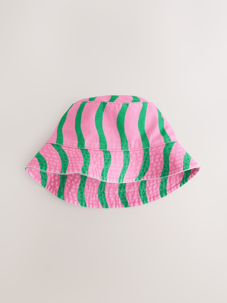 Verde/rosa - Gorro estilo pescador a rayas (3 meses-16 años) - Imagen 1 de 3 Verde/rosa - Gorro estilo pescador a rayas (3 meses-16 años) - Imagen 1 de 3