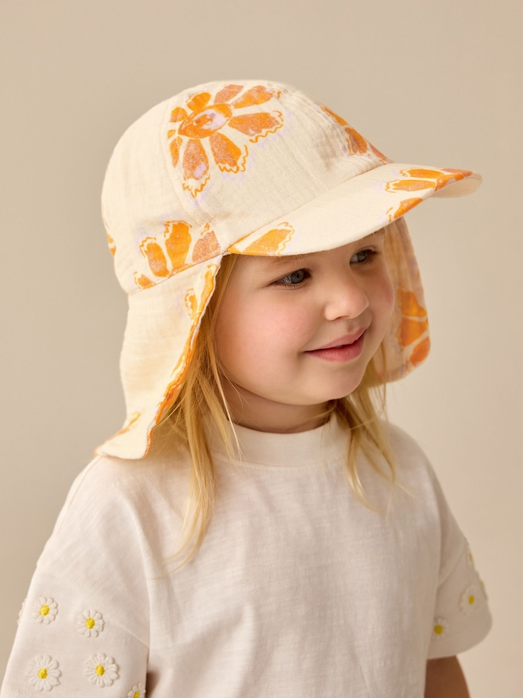 Yellow Legionnaire 100% Cotton Hat (3mths-10yrs) - Image 1 of 4