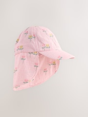 Pink Legionnaire 100% Cotton Hat (3mths-10yrs) - Image 1 of 3