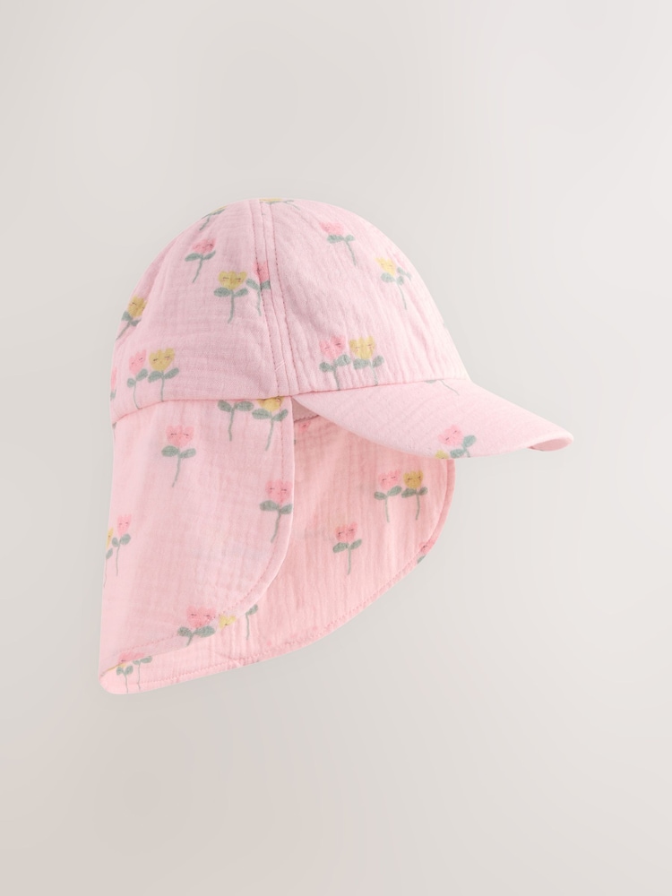 Pink Legionnaire 100% Cotton Hat (3mths-10yrs) - Image 1 of 3