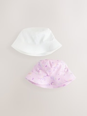 White Bucket Hats 2 Pack (3mths-16yrs) - Image 1 of 5