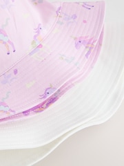 White Bucket Hats 2 Pack (3mths-16yrs) - Image 5 of 5