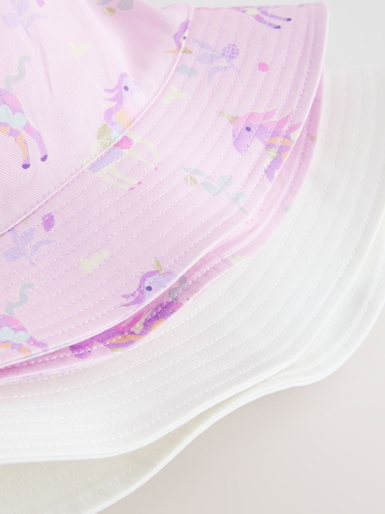 White Bucket Hats 2 Pack (3mths-16yrs) - Image 5 of 5