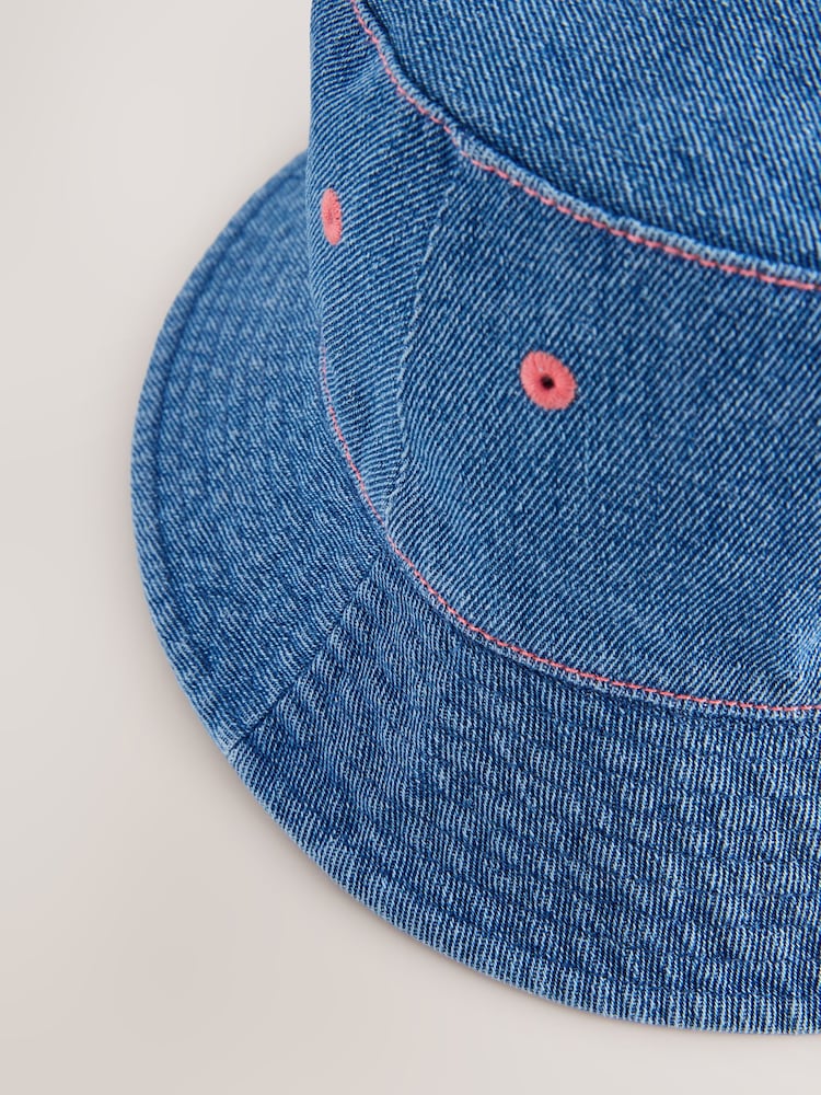 Denim Dark Wash Denim Bucket Hat (3mths-16yrs) - Image 3 of 3