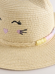 Cream Cat Ears Summer Hat (3mths-6yrs) - Image 2 of 3