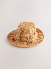 Multi Crochet Cherry Fedora Hat (3-13yrs) - Image 4 of 6