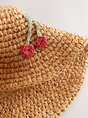 Multi Crochet Cherry Fedora Hat (3-13yrs) - Image 5 of 6