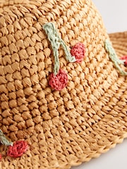 Multi Crochet Cherry Fedora Hat (3-13yrs) - Image 6 of 6
