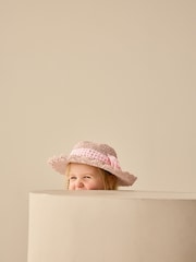 Pink Scalloped Edge Hat (1-10yrs) - Image 3 of 6