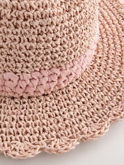 Pink Scalloped Edge Hat (1-10yrs) - Image 6 of 6