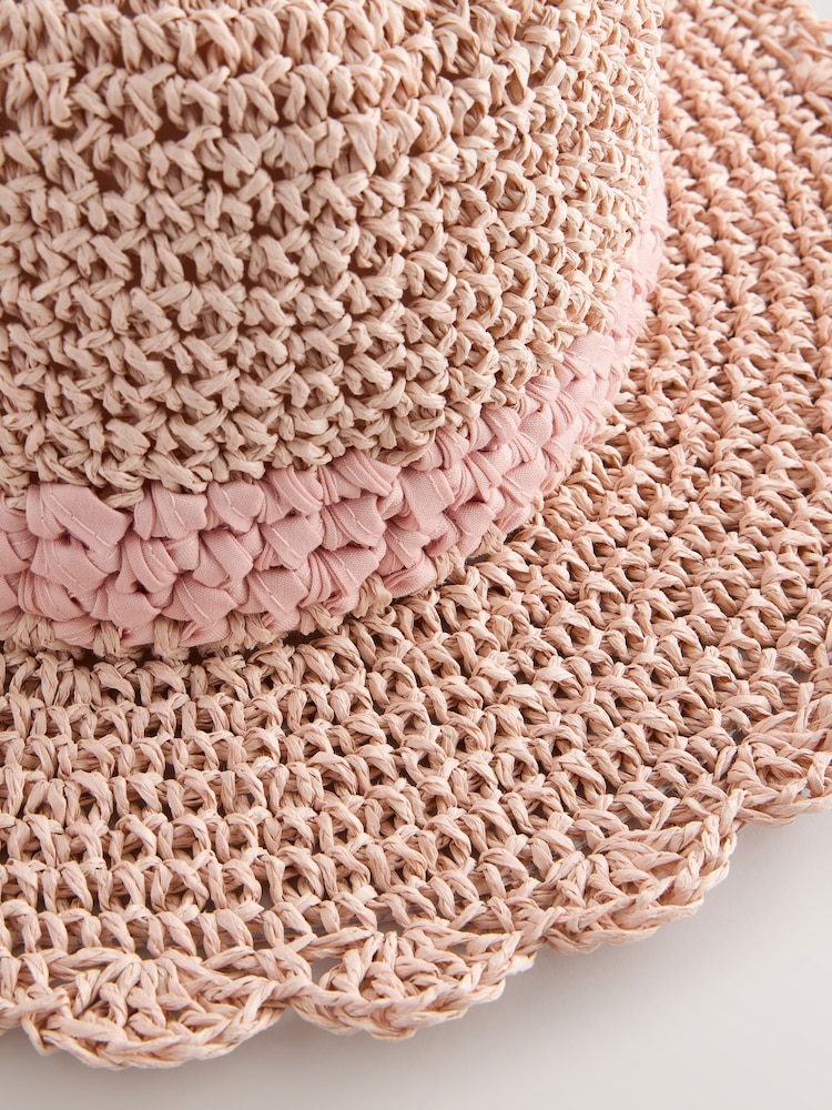 Pink Scalloped Edge Hat (1-10yrs) - Image 6 of 6