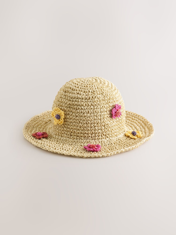 Multi Flower Print Hat (3-13yrs) - Image 1 of 3