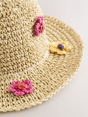 Multi Flower Print Hat (3-13yrs) - Image 2 of 3