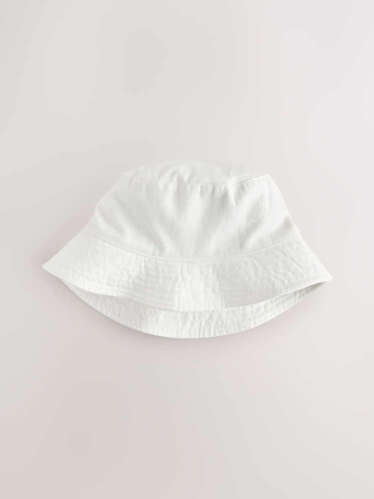 Білий/рожевий - 100% Cotton Bucket головні убори (3міс.-16р.) - Image 3 of 5