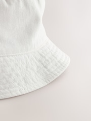 White/Pink 100% Cotton Bucket Hat (3mths-16yrs) - Image 5 of 5