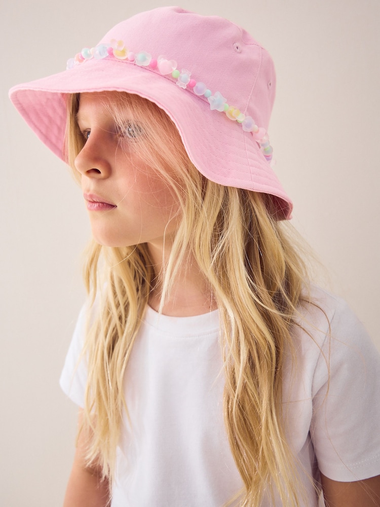 Rosa - Bead Bucket Hat (3-13yrs) - Imagen 1 de 5 Rosa - Bead Bucket Hat (3-13yrs) - Imagen 1 de 5