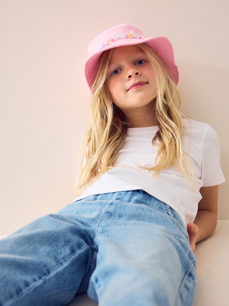 Pink Bead Bucket Hat (3-13yrs) - Image 2 of 5