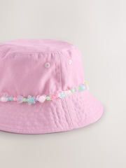 Pink Bead Bucket Hat (3-13yrs) - Image 4 of 5