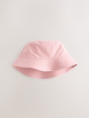 Ecru/Pink Bucket Hats 2 Pack (3mths-16yrs) - Image 2 of 5