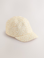 Cream 100% Cotton Flower Ditsy Baseball Cap (3mths-10yrs) - Image 1 of 3