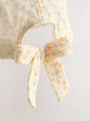 Cream 100% Cotton Flower Ditsy Baseball Cap (3mths-10yrs) - Image 3 of 3