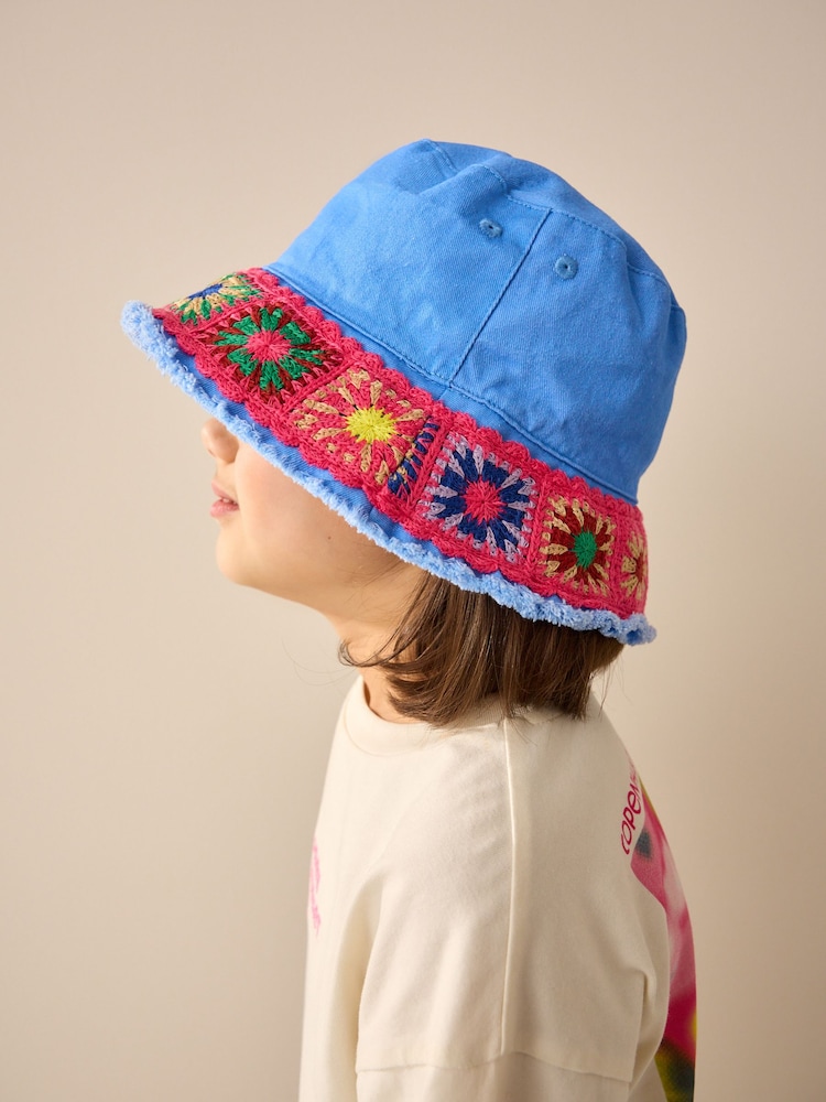 Azul - Sombrero de pescador de ganchillo (3-16 años) - Imagen 1 de 6 Azul - Sombrero de pescador de ganchillo (3-16 años) - Imagen 1 de 6
