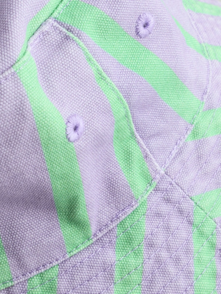 Purple/Green Stripe Bucket Hat (3mths-16yrs) - Image 3 of 3