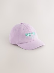 Lilac Purple Slogan Baseball Cap (1-16yrs) - Image 1 of 3