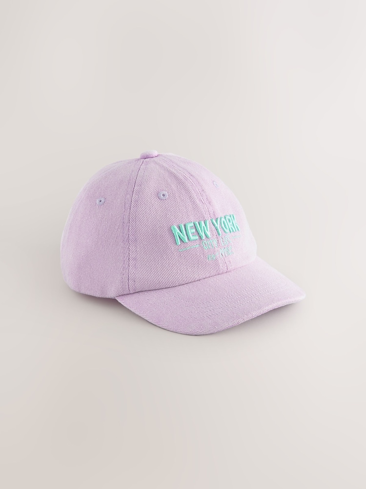 Lilac Purple Slogan Baseball Cap (1-16yrs) - Image 1 of 3