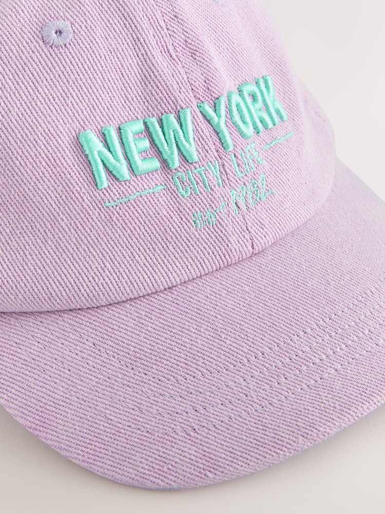 Lilac Purple Slogan Baseball Cap (1-16yrs) - Image 2 of 3