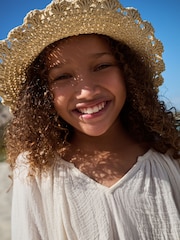 Neutral Scalloped Edge Hat (1-10yrs) - Image 3 of 3