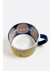 Eleanor Bowmer Set of 2 Yellow Electric Coast Palm Wave Mugs - Image 3 of 4