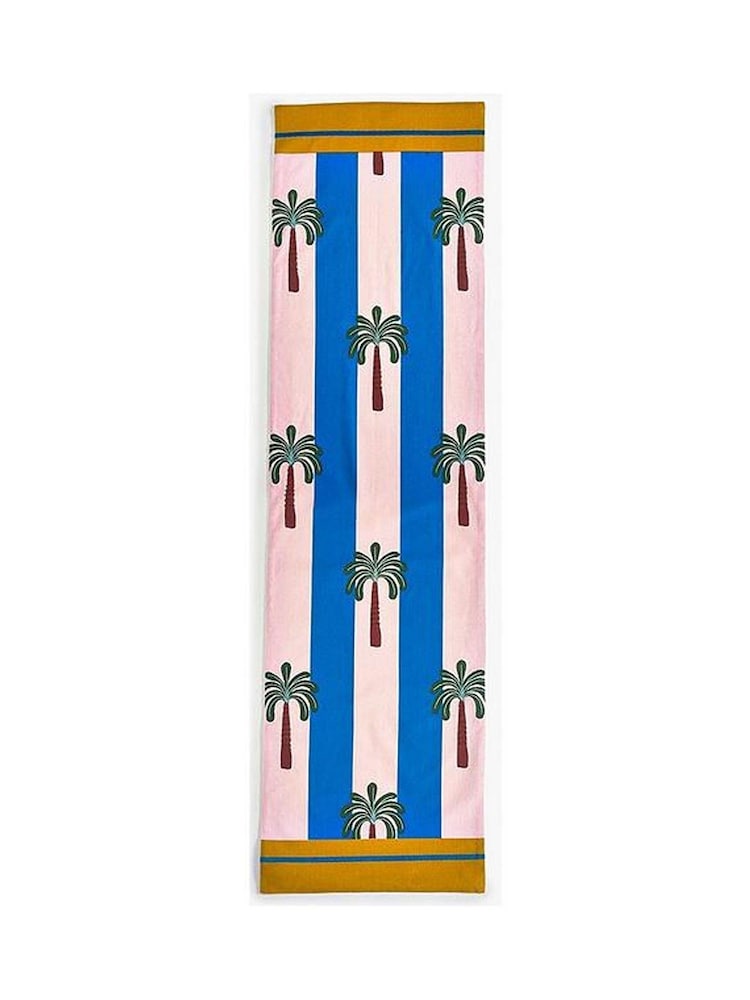 Eleanor Bowmer Pink Electric Coast Palm Tree Table Runner - Image 1 of 4