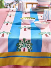 Eleanor Bowmer Pink Electric Coast Palm Tree Table Runner - Image 2 of 4