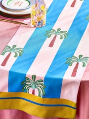 Eleanor Bowmer Pink Electric Coast Palm Tree Table Runner - Image 3 of 4