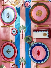 Eleanor Bowmer Pink Electric Coast Palm Tree Table Runner - Image 4 of 4