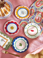 Eleanor Bowmer Set of 4 White Electric Coast Icon Cake Plates - Image 1 of 3