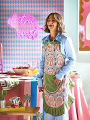 Eleanor Bowmer Multi Electric Coast Palm Tree 100% Cotton Apron - Image 1 of 4